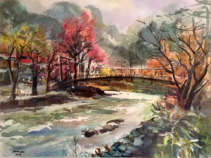 周哲伍-水彩-黑部立山-22_x30_ copy