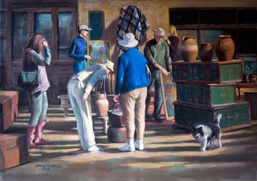 戶外古董市場 Outdoor Market 70x102cm