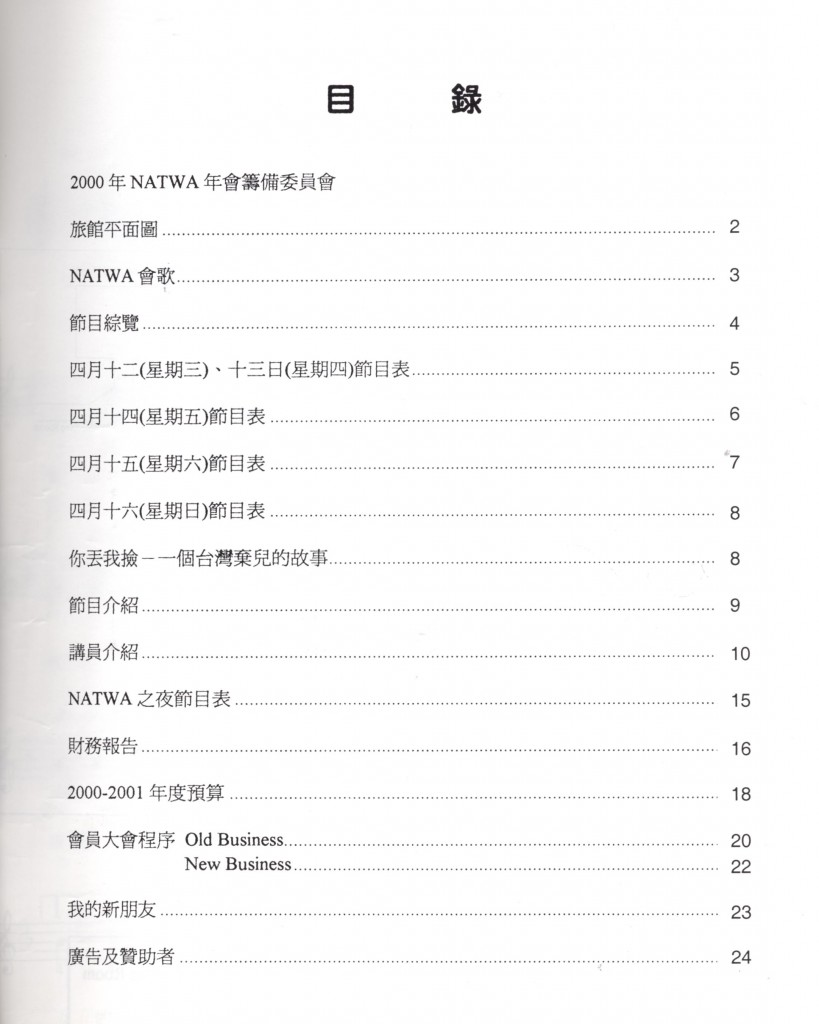 NATWA年會手冊 2000-2